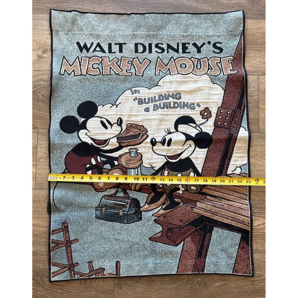 Disney mickey mouse Tapestry Wall Hanging Riddle Home Building A Building‎ Lunch - Picture 8 of 12